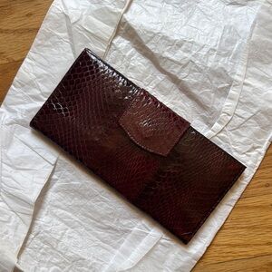 Burgundy Snakeskin Wallet